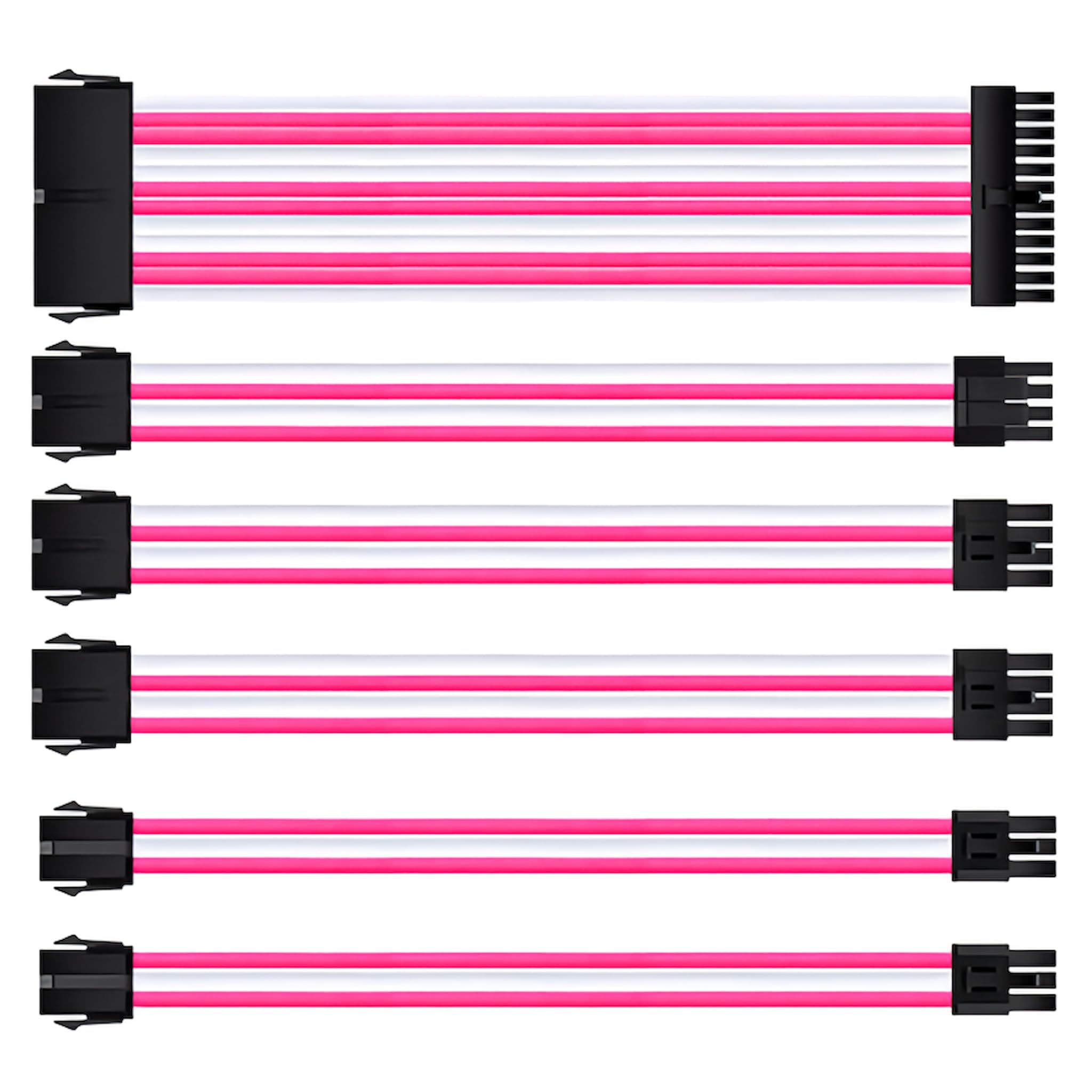 【スモール科学研究所】2色衣袂有線テレビ 取りひろげる有線テレビ 30珊 24pin 8pin(6+2pin×2、4+4pin×1) 6pin×2 母ちゃんゲーム盤 グラフィックゲーム盤 ワット数社会的単位 ケーブルコーム付き添い人 (さくら色／白いこと)