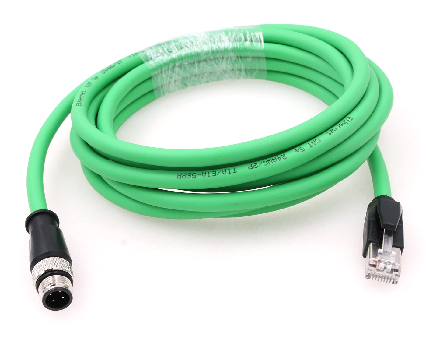 ZBLZGP M12 4ポジション Dコードコード RJ45シールドイーサネットネットワークコード Cat5e 防水ケーブル (5M)｜T.M.Bストア