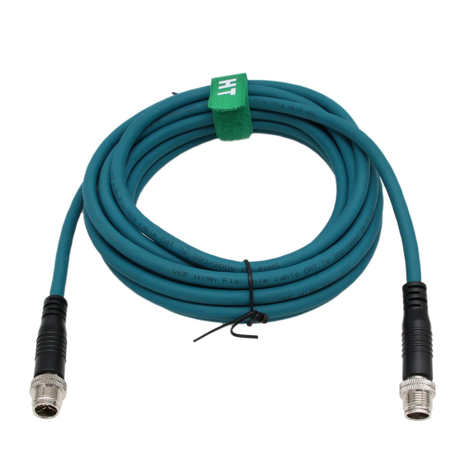 HangTon M12 8極 X吊りひもから8極 Xコーディング イーサネット Cat7e 有線テレビ コグネックス工業用検知器写真機用 弾丸道路 5m