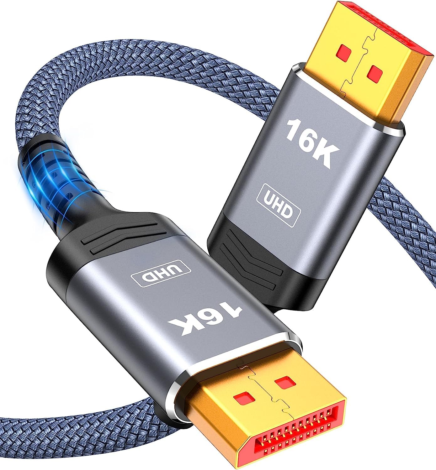 Snowkids displayportケーブル 16k 2.1規格 dpケーブル 2m 高速伝送 80Gbps 16K@60Hz 10K@60Hz 8K@120Hz 4K@240Hz HDR DSC FreeSync G-Sync対応