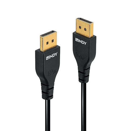 LINDY 2m SLIM LINE DisplayPort 1.4有線テレビ(型番:36462) ケース・カバー-スマートフォン・タブレット-スマートフォン・携帯電話アクセサリー