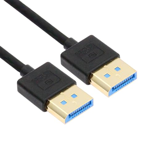 NFHK 極細 直角 DisplayPort 1.4 DP - DPケーブル 8K 60hz ケーブル Ultra-HD UHD 4K 144hz 90度 デスクトップノートパソコンモニター用 100cm