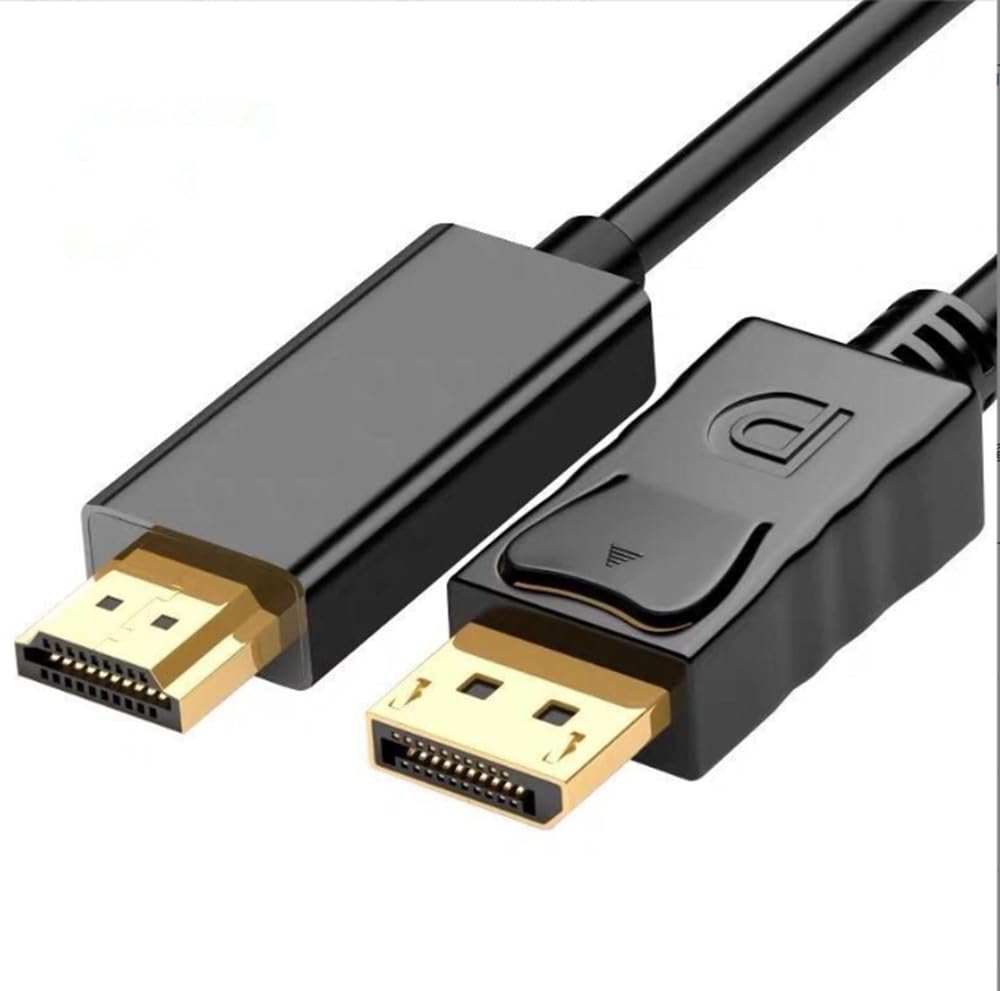 H.May DisplayPort(DP) to HDMI有線テレビ、4K/30HZ,1080P/60HZ,1920x1200,金メッキ繋ぎ,見せびらかす界面(DP) to HDMI先んじる 取り替えっこ性管する,パソコン,さあ美いの一番,Projektor (1080P/60HZ 1.8M)