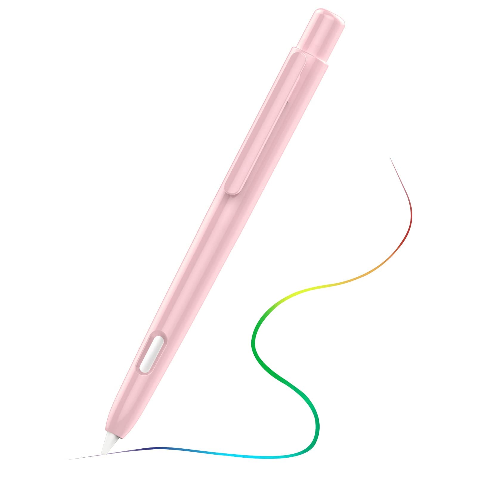 MoKo 保持者容れもの Apple Pencil第2時人相応う 書き込み式保護すること書き込み取りまかなう 牢固たるなゼムクリップ付き添い人 iPad Mini 6 2021/ iPad Air 第5/第4時人/iPad Pro 11/Pro 12.9 2021/2020用 点火装置さくら色