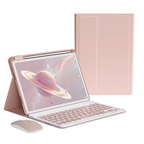 2024 iPad Pro 11 インチ M4 キーボードケース マウス付き Apple Pencil 充電収納可能 アイパッド 2024年 iPadPro11インチ キーボード カバー 分離式 カラーキーボード レディース 可愛い ビジネス,ピンク｜T.M.Bストア