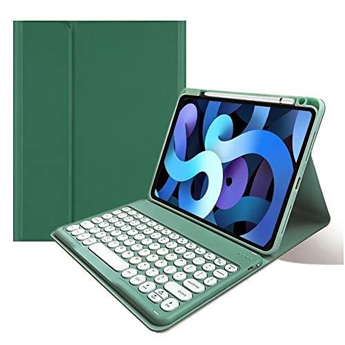 iPad9 iPad8 iPad7 iPad 10.2in 鍵盤容れもの 丸型手当たり 上っ側鉛筆保持者付き添い人 iPadAir3 iPadPro10.5 Bluetooth 鍵盤 取りまかなう 磁石 分け隔てる式 多角度合わせる 好いたらしい 大学生 商行為 (深緑)
