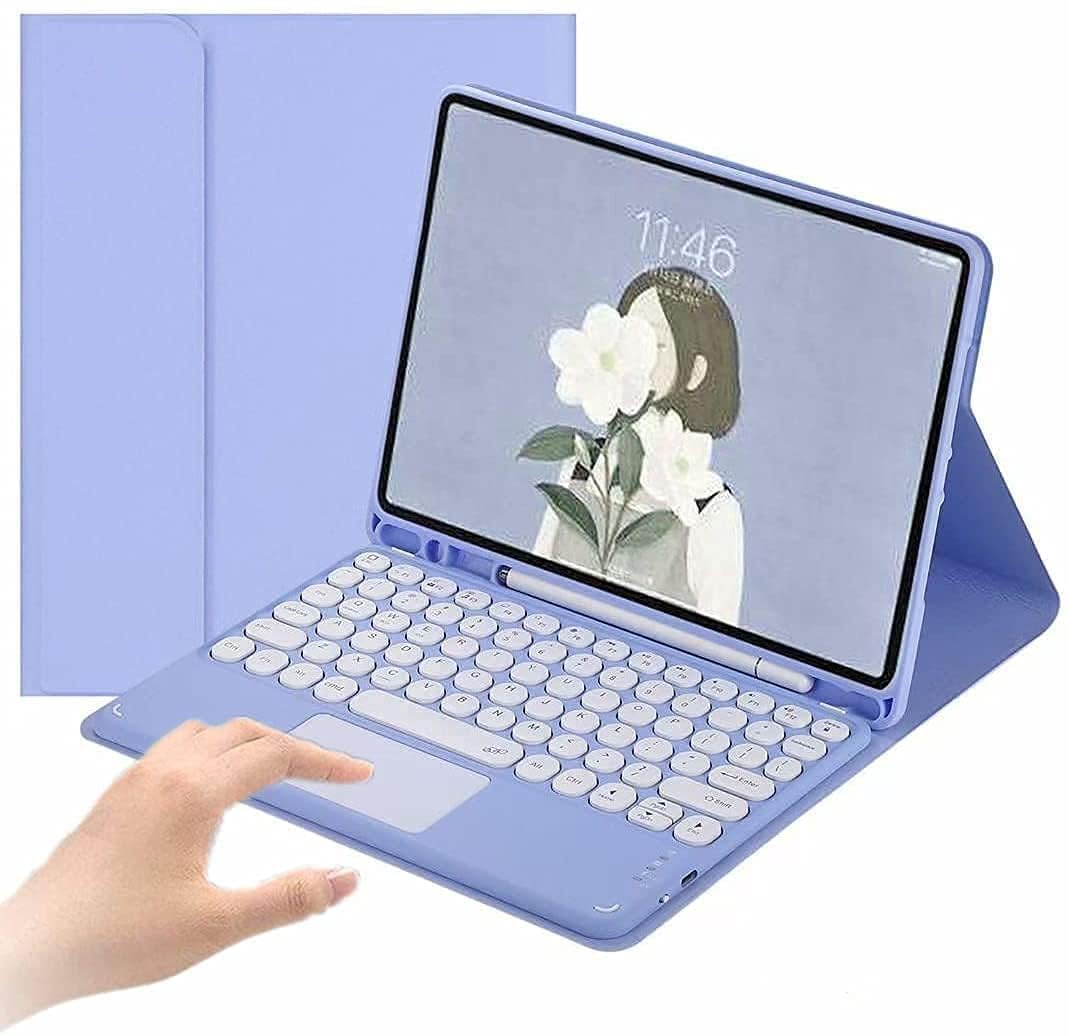 iPad Air 11インチキーボード ケース M3 (2025) / M2 (2024) / iPad Air 第5世代 / 第4世代 タッチパッド キーボード 丸型キー ペンシル収納 可愛い マグネット付き 脱着式 かわいい キャンディーカラー ｜T.M.Bストア