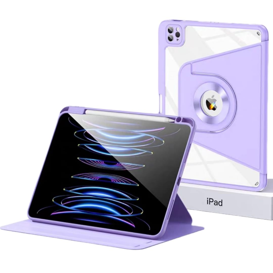iPad Mini7 ケース (A17 Pro, 2024, 第7世代) 360度回転 取り外し可能なマグネットカバー 透明 ペン収納 縦置き iPad mini第7世代 8.3インチ 専用保護ケース 手帳型 耐衝撃 磁石吸着 分離式 おしゃれ 人気
