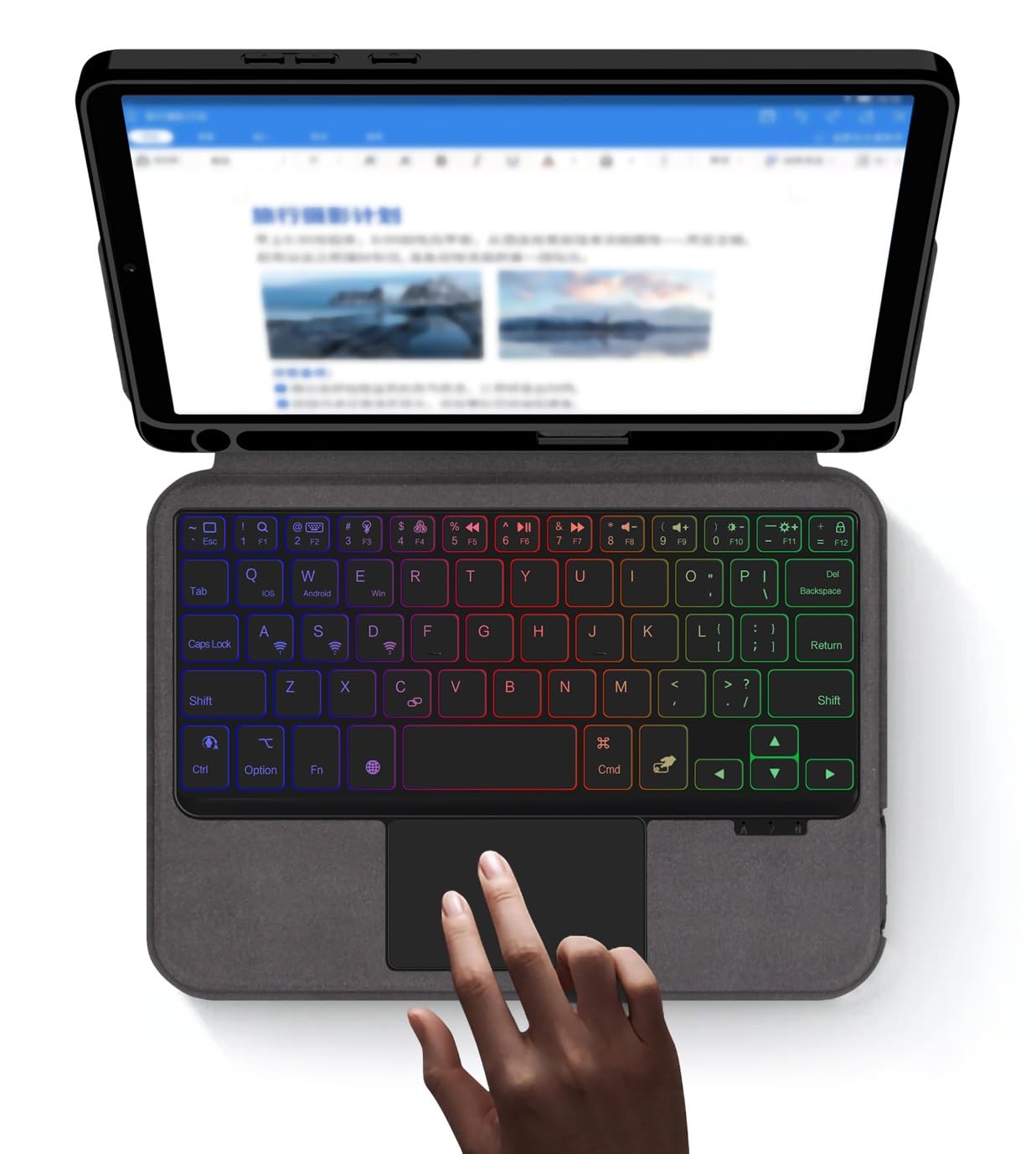 Xiaomi Redmi Pad SE 8.7インチ キーボードケース 一体型 トラックパッド付き バックライト付き シャオミ redmi pad se 8.7 キーボード付き ケース タッチパッド付き ビジネス