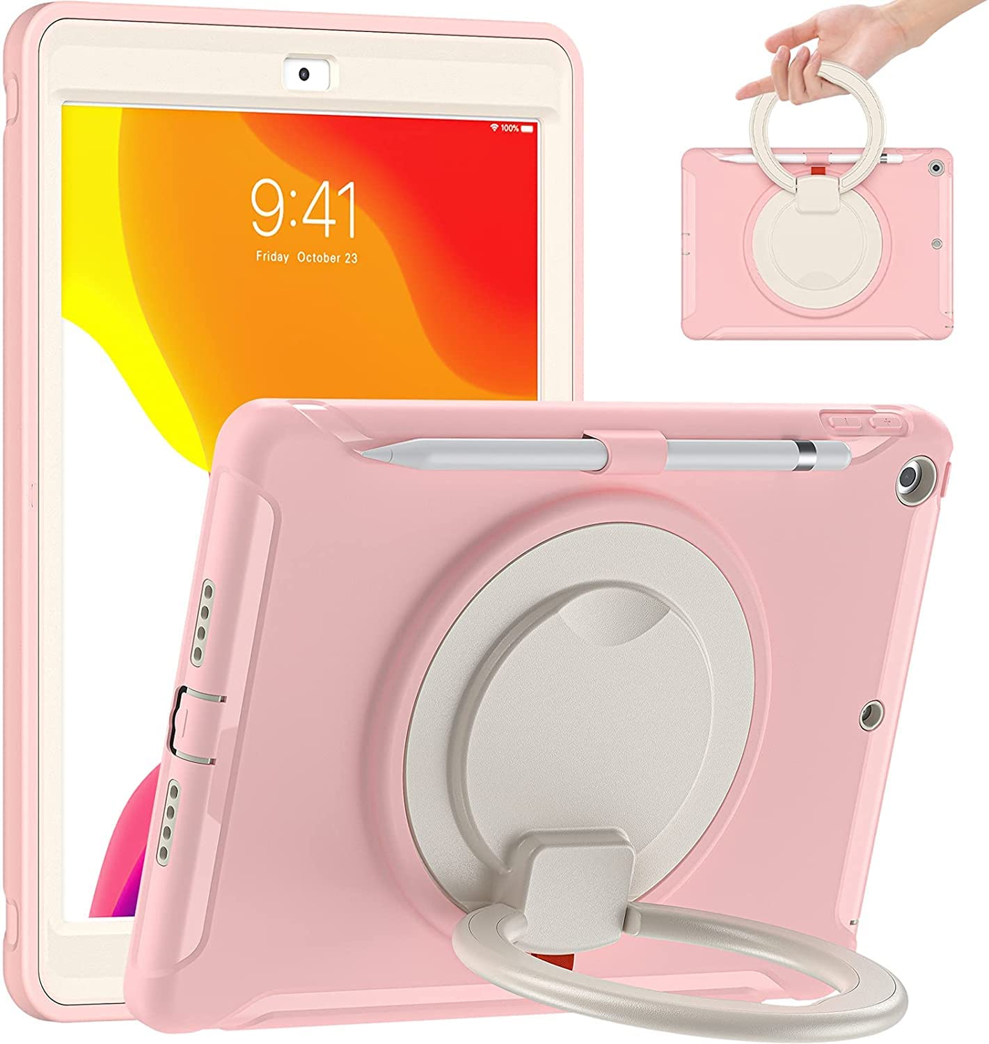 2025新型 iPad Air 13in (M3) /iPad Air 13 (M2) 2024年/ iPad Pro 12.9 第6/5/4/3時人 入れもの 輪っか付き添い人 ぼうぜん自失吸いいれる 向こう見ず 牢固たる 360度回転させる照明ランプ 持ち二号さん 手持ち部分付 覆いかぶせる 落っこちる押しとどめる キズ押しとどめる Pencil 收納,