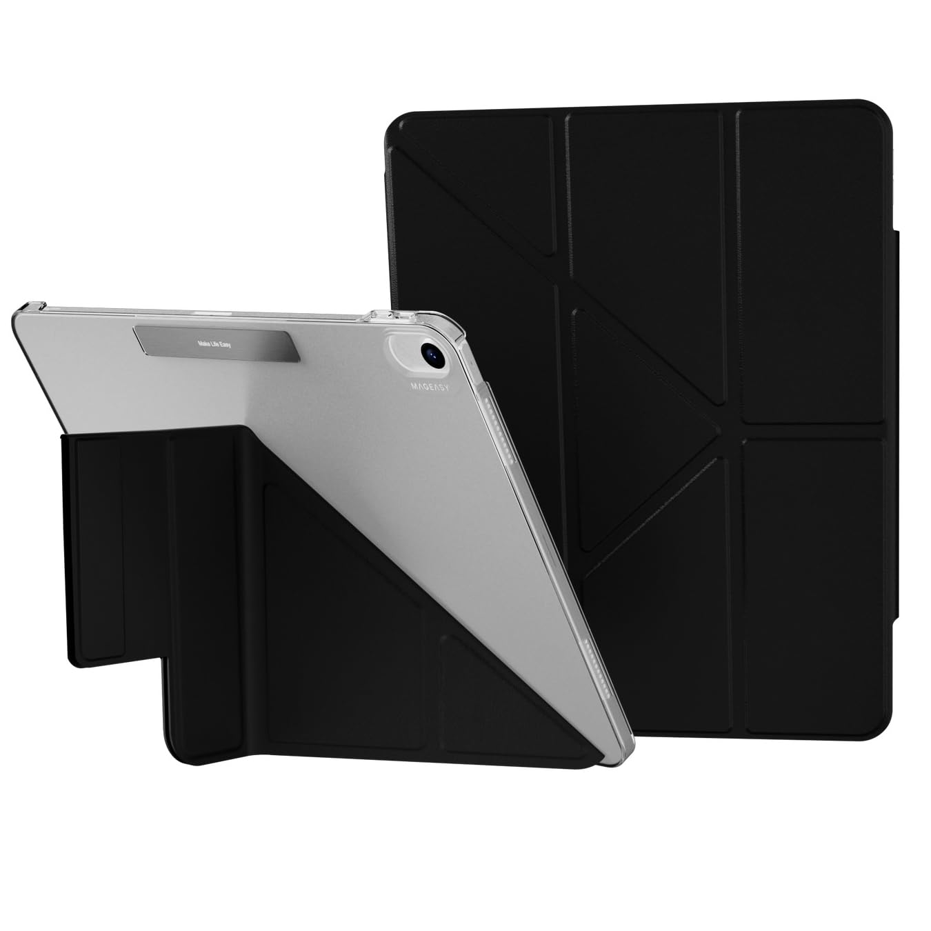 【MagEasy】 iPad Air 13in M3 2025 M2 相応う 入れもの 万覚え帳型 5WAY 照明ランプ付き添い人 保護すること 押しかぶせる 映像注意集中 タイピング 照明ランプ [ アイパッドエアー iPadAir 13 2024 相応う ] FACET 黒いこと