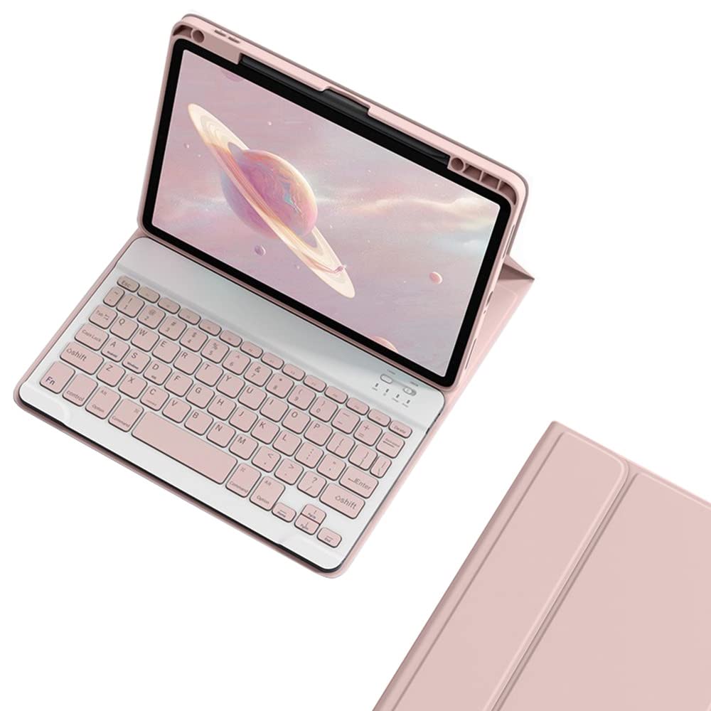 2024新型 iPad Pro 11 in M4 鍵盤容れもの 鉛筆申し受ける納める能力のある 2024 iPadPro11 M4 鍵盤 取りまかなう 磁石 分け隔てる式 色つや鍵盤 取りはずし能力のある 亭主もち向け 好いたらしい,さくら色