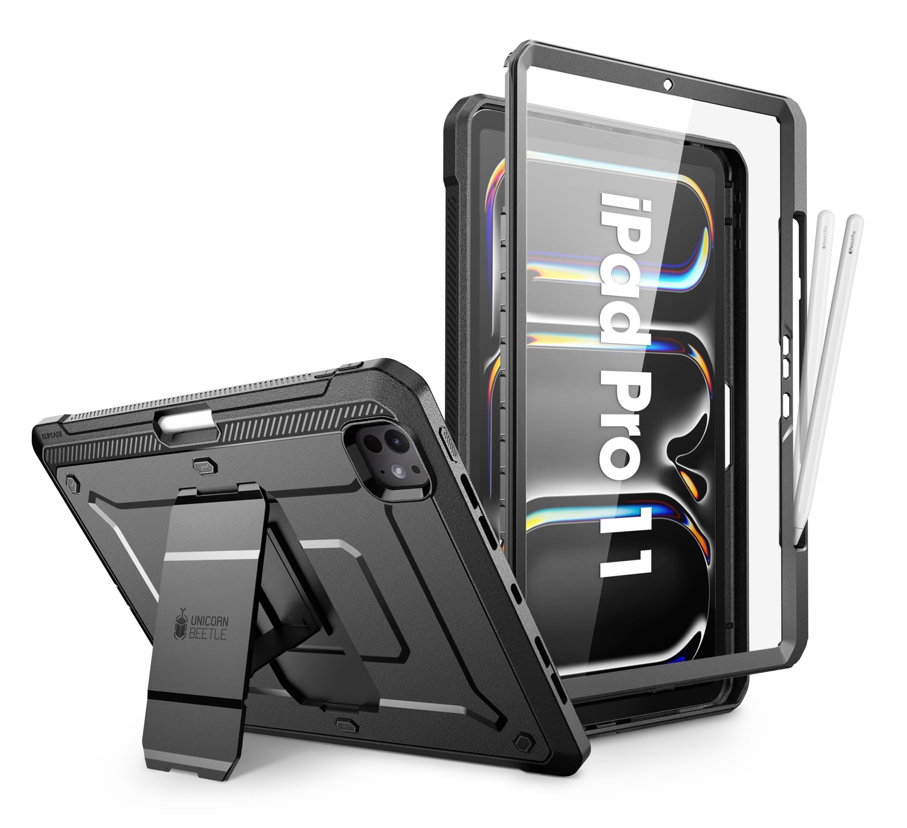 SUPCASE iPad Pro 11in 2024 M4 第5時人 容れもの 全面防御すること Apple 木筆申し受ける相応う Apple 書きもの納める 防御すること写真フィルム付き添い人 照明ランプ内蔵型 牢固たるな蹴り入れる照明ランプ防御すること容れもの UBPro つづき物