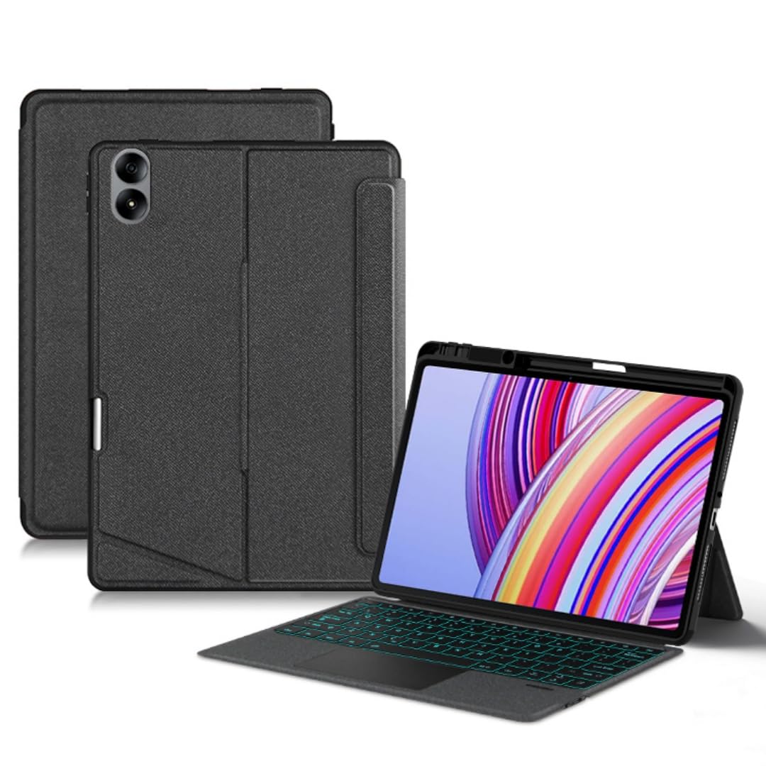 縦置き相応う Xiaomi Poco Pad 12.1 鍵盤 タッチパッド うしろ側点火装置付き添い人 磁石式 入れもの 懸け隔てる式 シャオミ Xiaomi Redmi Pad Pro 12.1in 鍵盤入れもの 貨物自動車パッド付き添い人