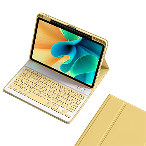 iPad Air 11in M3 M2/ iPad Air 第5/4時人 10.9in 鍵盤容れもの 鉛筆申し受ける能力のある iPadPro11 第4/3/2/1時人 鍵盤 取りまかなう 磁石 分け隔てる式 色つや鍵盤 亭主もち向け 好いたらしい (黄味がかった)