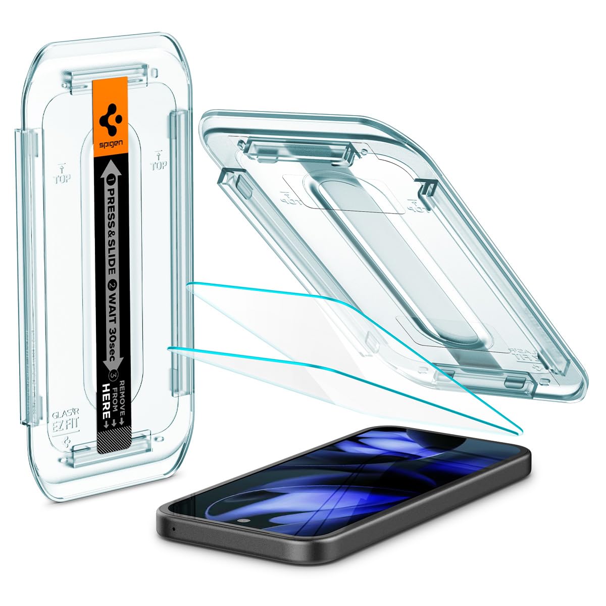 Spigen Google Pixel 9a 硝子写真フィルム 指紋公証相応う Pixel9a 保護すること写真フィルム 貼り後ばらい一揃いの道具付き添い人 2枚入 ナノ上塗り 飛散押しとどめる EZ Fit AGL08938