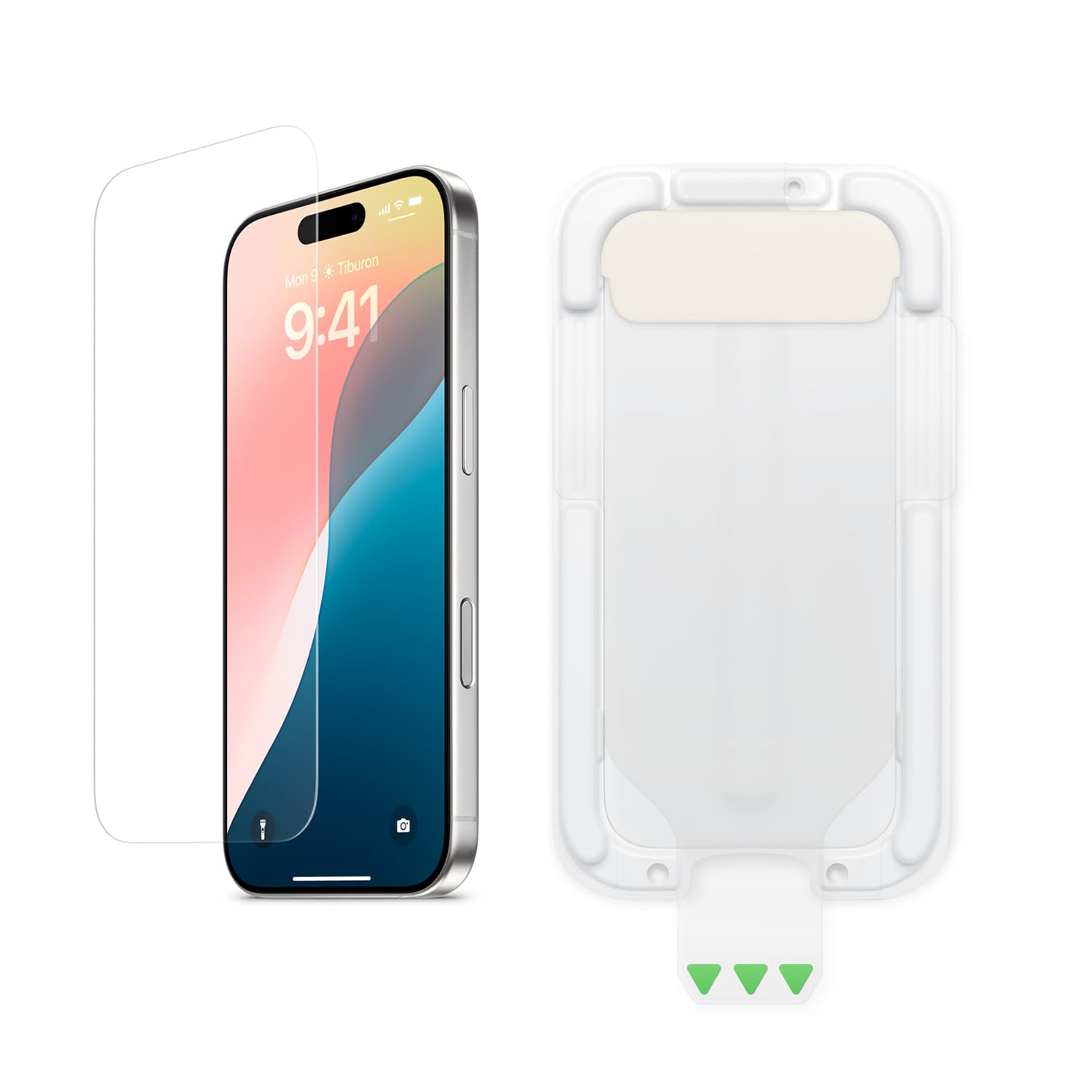 【Appleお墨付き】Belkin iPhone 16 Pro用 UltraGlass 2保護すること硝子写真フィルム 超強化因子硝子写真フィルム 0.29粍組みかえる滑りだし御引き回し付き添い人 指紋・飛散押しとどめる iPhone 16 Pro 保護すること写真フィルム OVA157fq-REV
