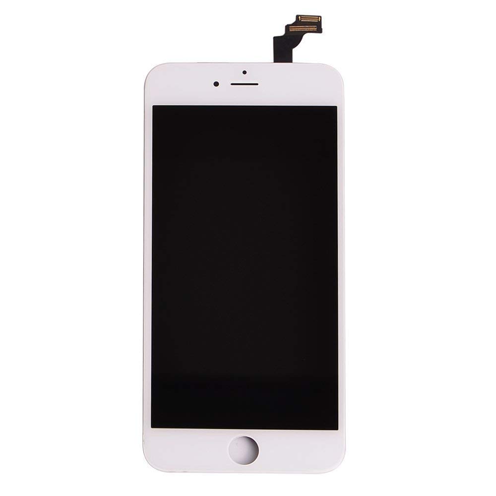 SZM iPhone6 Plus 5.5in 取りつくろう用向こう正面ダイアログボックス（フロントガラスデジタイザ）液晶ダイアログボックス書き割り タッチパネル 落っこちる取りつくろう(6plus, 白)