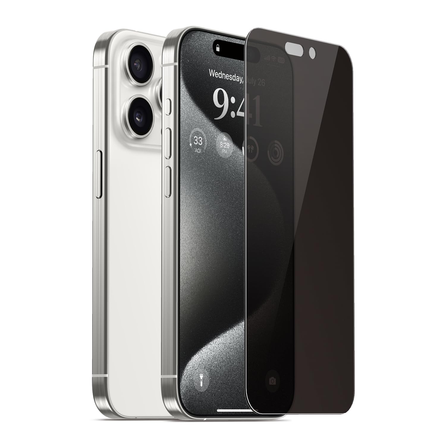 【elago】 iPhone 15 Pro Max 対応 ガラスフィルム 覗き見防止 9H 強化ガラス 指紋 気泡 傷 防止 フィルム 液晶画面 保護フィルム [ Apple iPhone15ProMax アイフォン15 プロマックス 対応 ] iPhone15ProMaxガラ