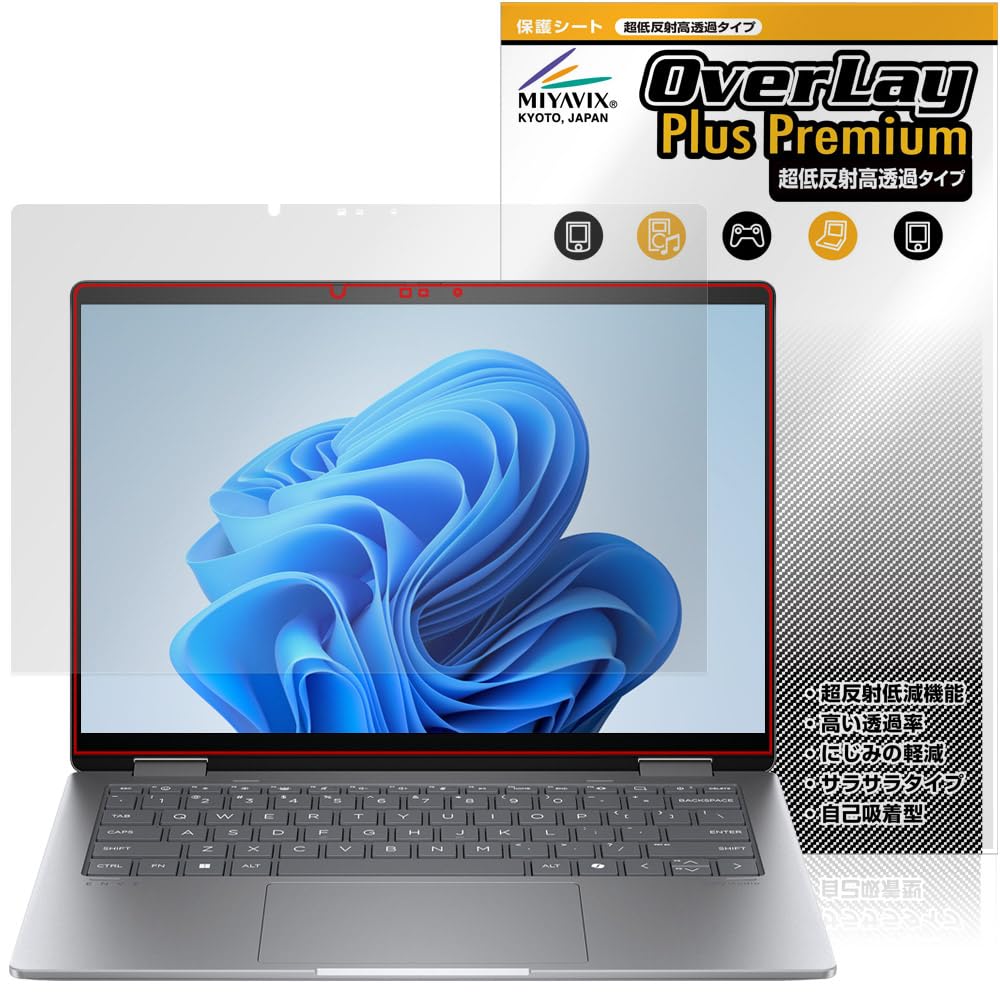 ミヤビックス 超低反射 高透過 HP Envy x360 14-fa0000 シリーズ 対応 保護 フィルム 高精細対応 反射防止 防指紋 防気泡 国内加工