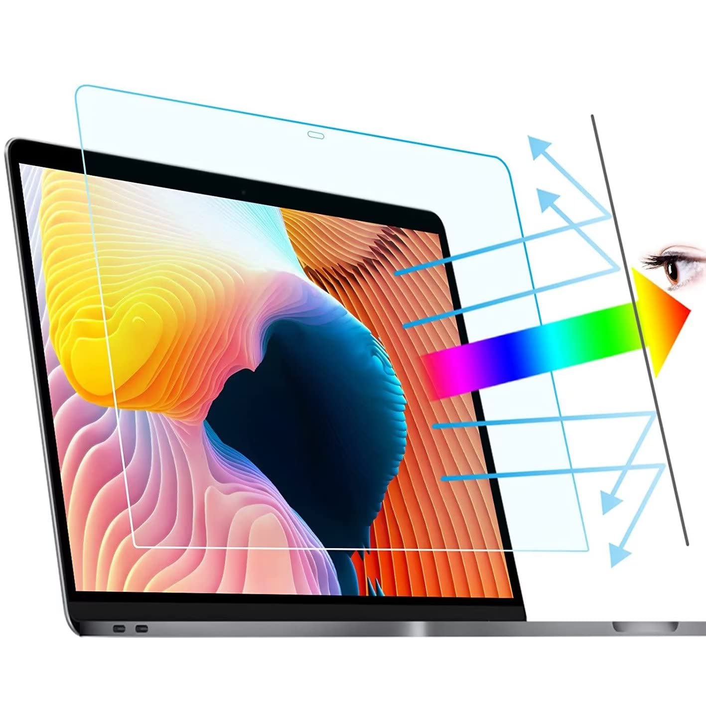 【2点セット】 MacBook Air 13 2020 用の ブルーライトカットフィルム 液晶保護フィルム トラックパッドフィルム 反射防止 アンチグレア 指紋防止 気泡防止 抗菌 保護シート