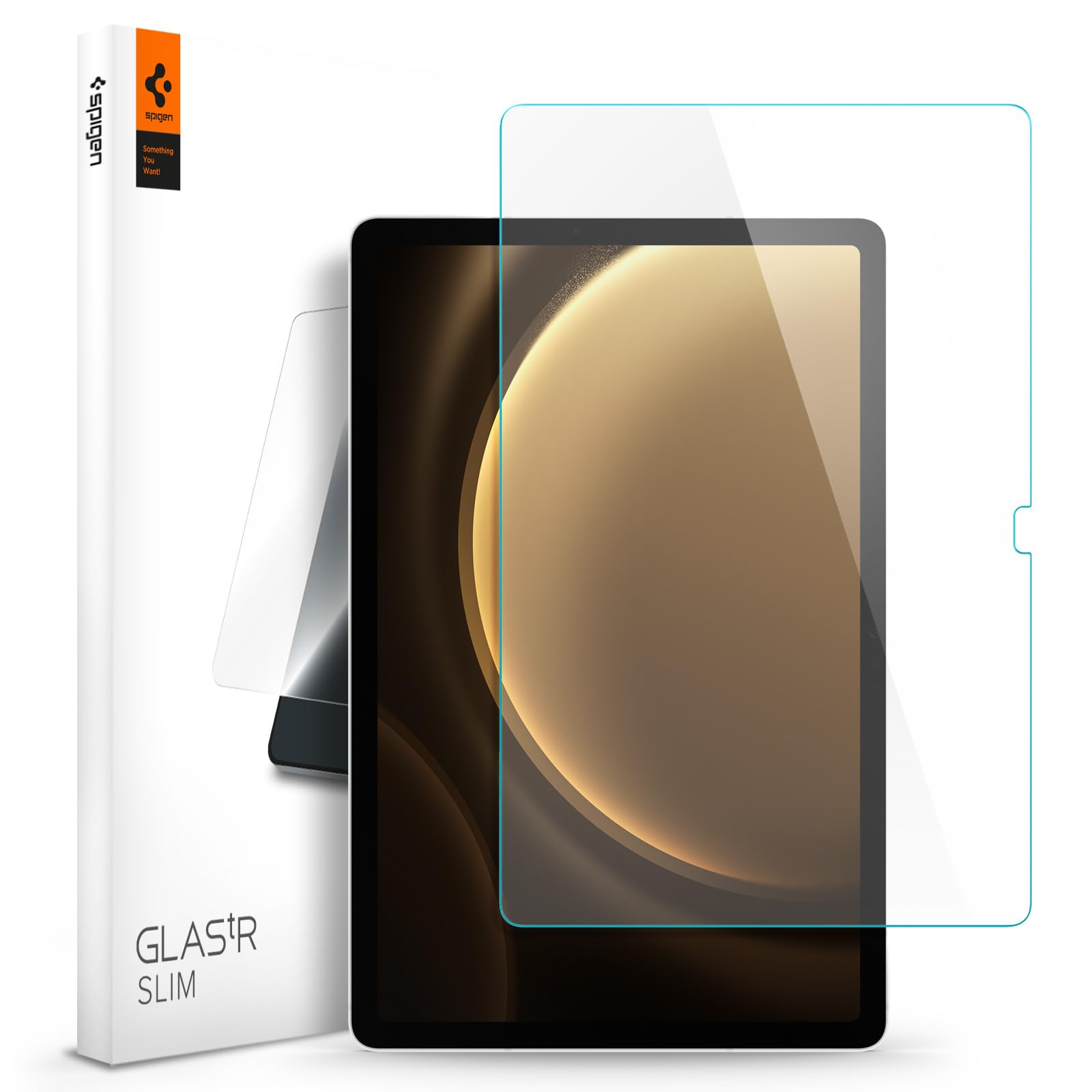 Spigen 硝子写真フィルム Galaxy Tab S9 FE 用 保護すること 写真フィルム 9H 硬度 銀河系 tab s9 鉄 相応う 1枚入