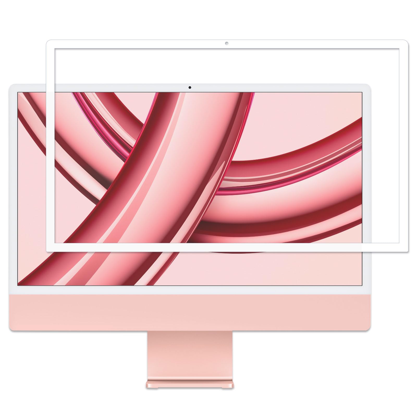 iMac 24インチ 2023年 M3 /2021 用 フィルム 保護フィルム 粘着式 ブルーライトカット 繰り返し 脱着可能|T.M.Bストア