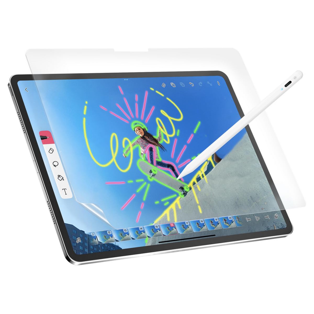 【SwitchEasy】 iPad Pro13in 2024 相応う ブルーライトカット 写真フィルム 9H 瑠璃 保護すること瑠璃 指紋 傷 押しとどめる せつ然たる 瑠璃写真フィルム [ アイパッドプロ 13 M4 相応う ] Glass Defender トランスパレント ケース・カバー-スマートフォン・タブレット