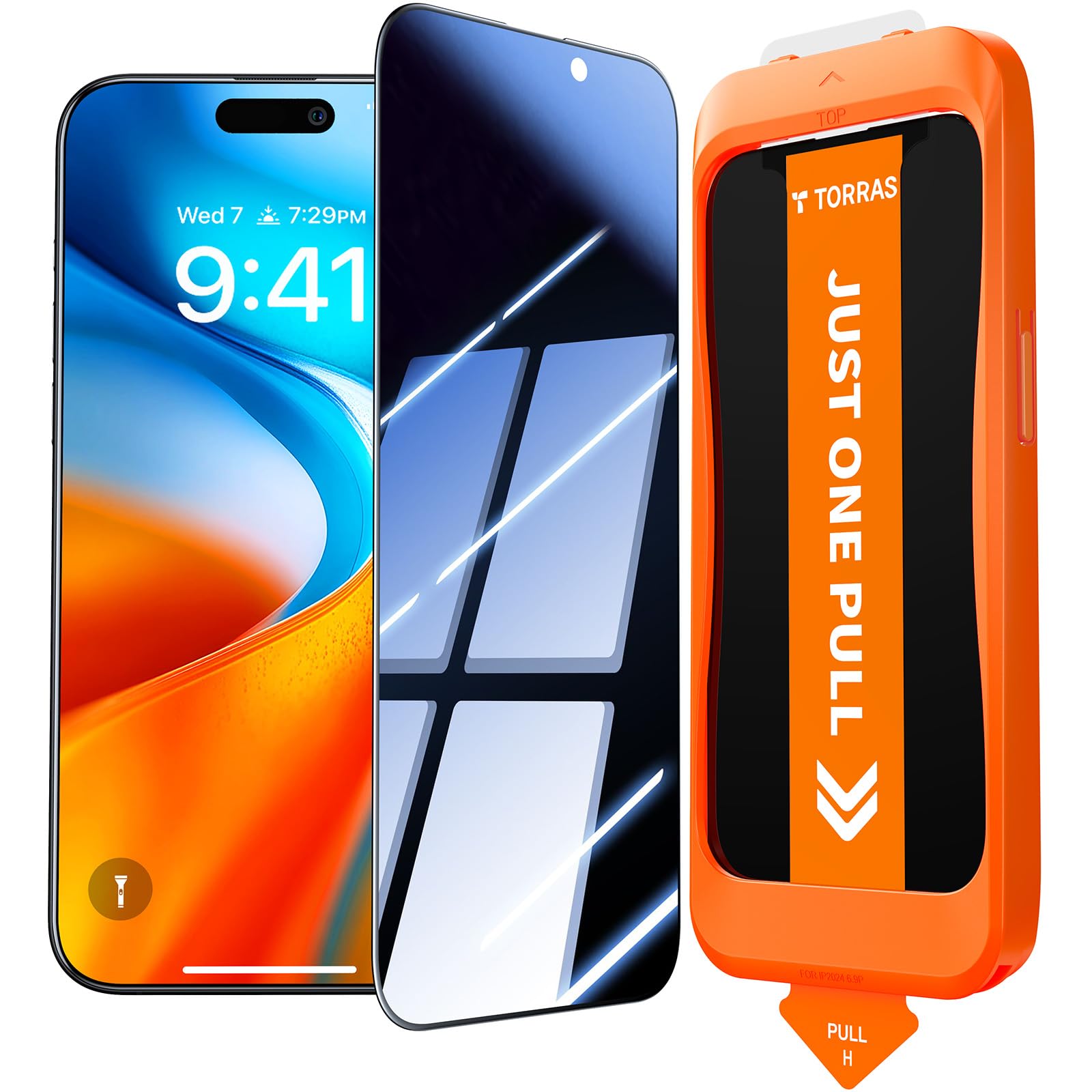TORRAS For iPhone 17 瑠璃写真フィルム 覗き見押しとどめる 保護すること写真フィルム 飛翔全ての存在瑠璃 のぞき見押しとどめる 超耐久 米軍判定基準 さらさら 指紋押しとどめる ワンプル(Just One Pull) お引き回し枠付き添い人 アイホン17 用 全面保護すること 9H越え スマートフォン・タブレット-ケース・カバー