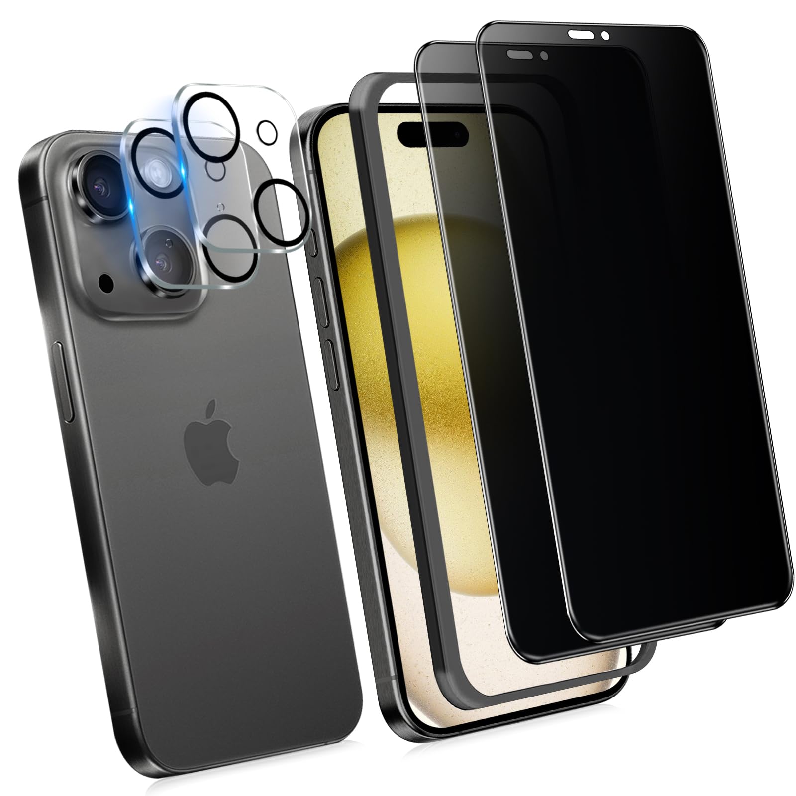 KWATUNG 360度 覗き見押しとどめる写真フィルム iphone15 写真フィルム 上下働き掛ける 360°覗き見押しとどめる iphone 15 瑠璃写真フィルム 覗き見押しとどめる 360° 全道のり アイフォン15 防御すること写真フィルム のぞき見押しとどめる iphone 15 防御すること写真フィルム プラ