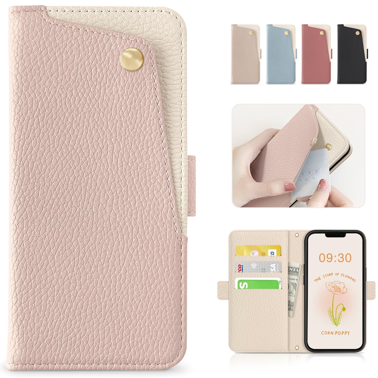 CASSYOOK 適用 いphone13mini ケース 手帳型 iphone 13 mini/いphone13 ミニ ケース 手帳型 財布型 カバー カードポケット付き 全面保護 アイフォン13ミニケース カード収納 横置きスタンド機能 高級PUレ