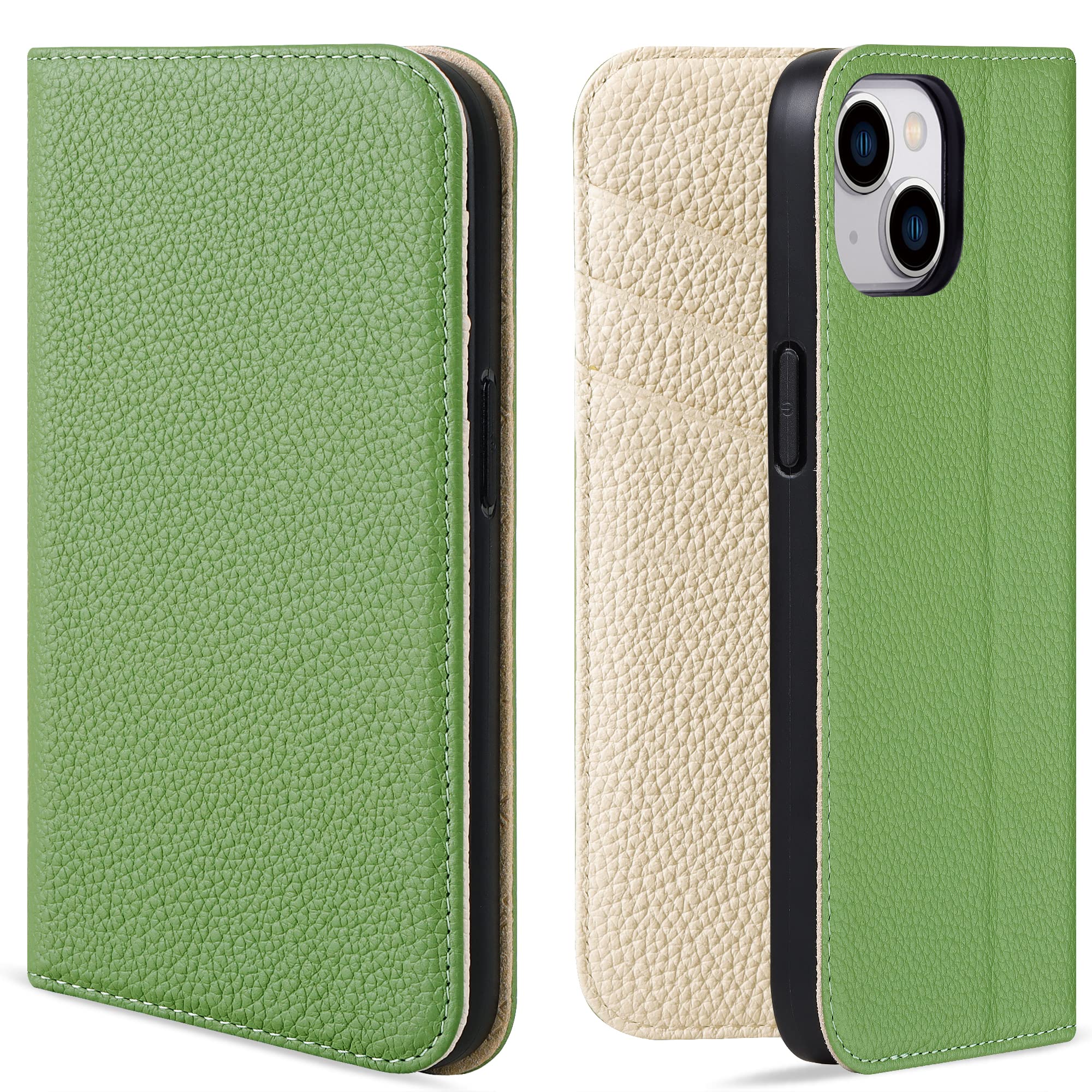 VISOUL iphone13 ケース 手帳型 本革 レザーケース マグネット式 スタンド機能付き手帳型ケース カード収納 携帯ケース 全面保護 マグネット 柔軟なTPU素材 スマホケース iphone 13 対応 6.1インチ