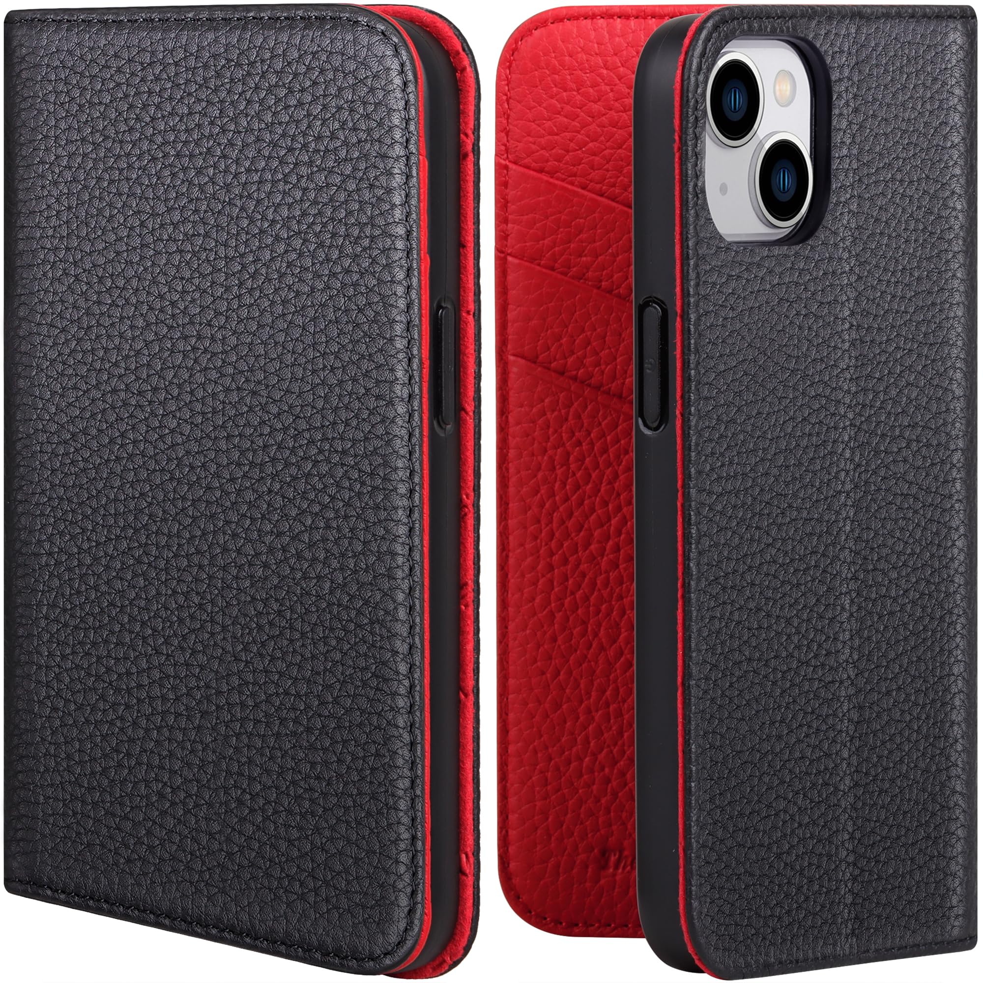 VISOUL iPhone 13 入れもの アイフォン13 入れもの 万覚え帳型 本革 なめし革 スマホケース 歌留多納める 持ちはこぶ入れもの 全面保護すること 磁石 横置き照明ランプ役立つこと付き添い人 iPhone 13 入れもの 相応う 6.1in シュリンクレ