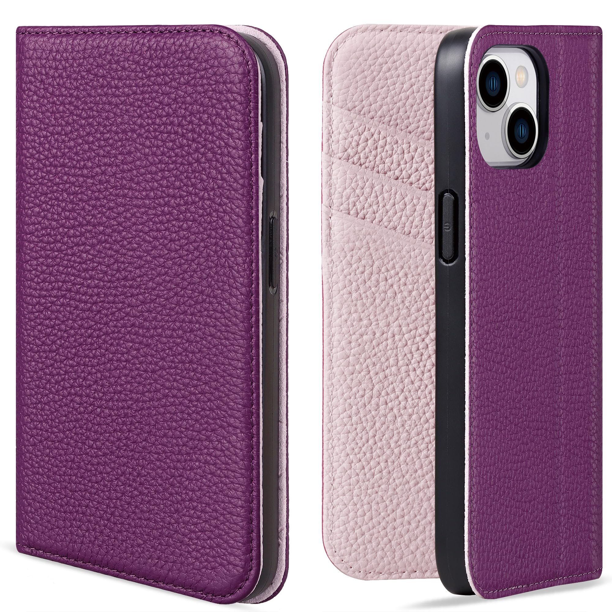 VISOUL iPhone13 入れもの 万覚え帳型 本革 アイフォン13 本革入れもの なめし革 スマホケース iPhone 13 万覚え帳入れもの 歌留多納める 持ちはこぶ入れもの 全面保護すること 磁石 横置き照明ランプ iphone 13 相応う 6.1in シュリ