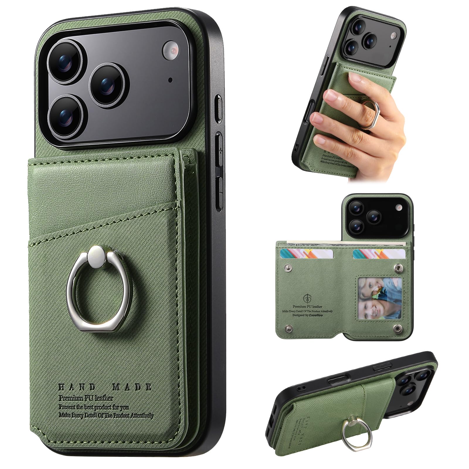 ONETHEFUL 対応 iPhone 17 Pro ケース 手帳型 背面 カード収納 あいふおん17プロケース スタンド機能 リング付き アイフォン17pro カバー 財布型 For iphone17pro カバー カメラ保護 PUレザー RFIDブロッキ 4,798円