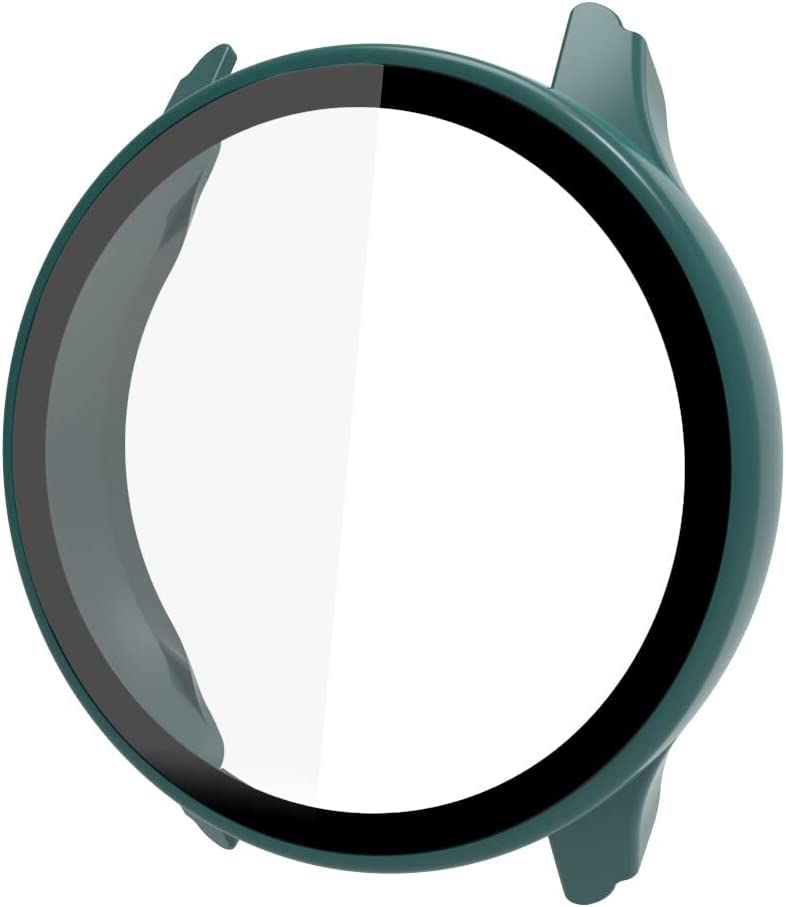 【Fotee】スマートウォッチ保護ケース・Garmin vivomove Sport用 ケース カバー ガラスフィルム付き 全面保護 液晶保護ケース 単色/クリア フィルム一体 ハードケース ガーミン (オリーブ)