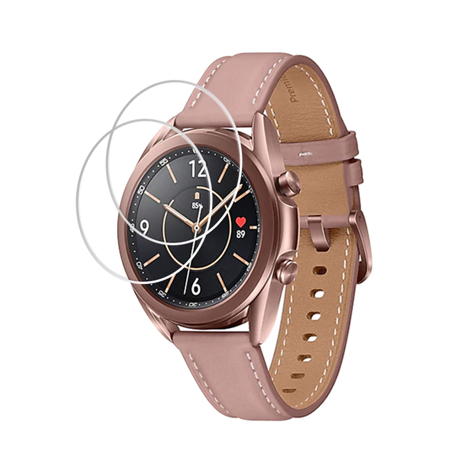 【2容器に並べる】 Samsung Galaxy Watch3 41粍 映写幕プロテクター 強化因子硝子 傷押しとどめる 水の泡なし 固定ディスク せつ然たる 硬度9H 澄み切った度99.9% (Samsung Galaxy Watch3 41粍)