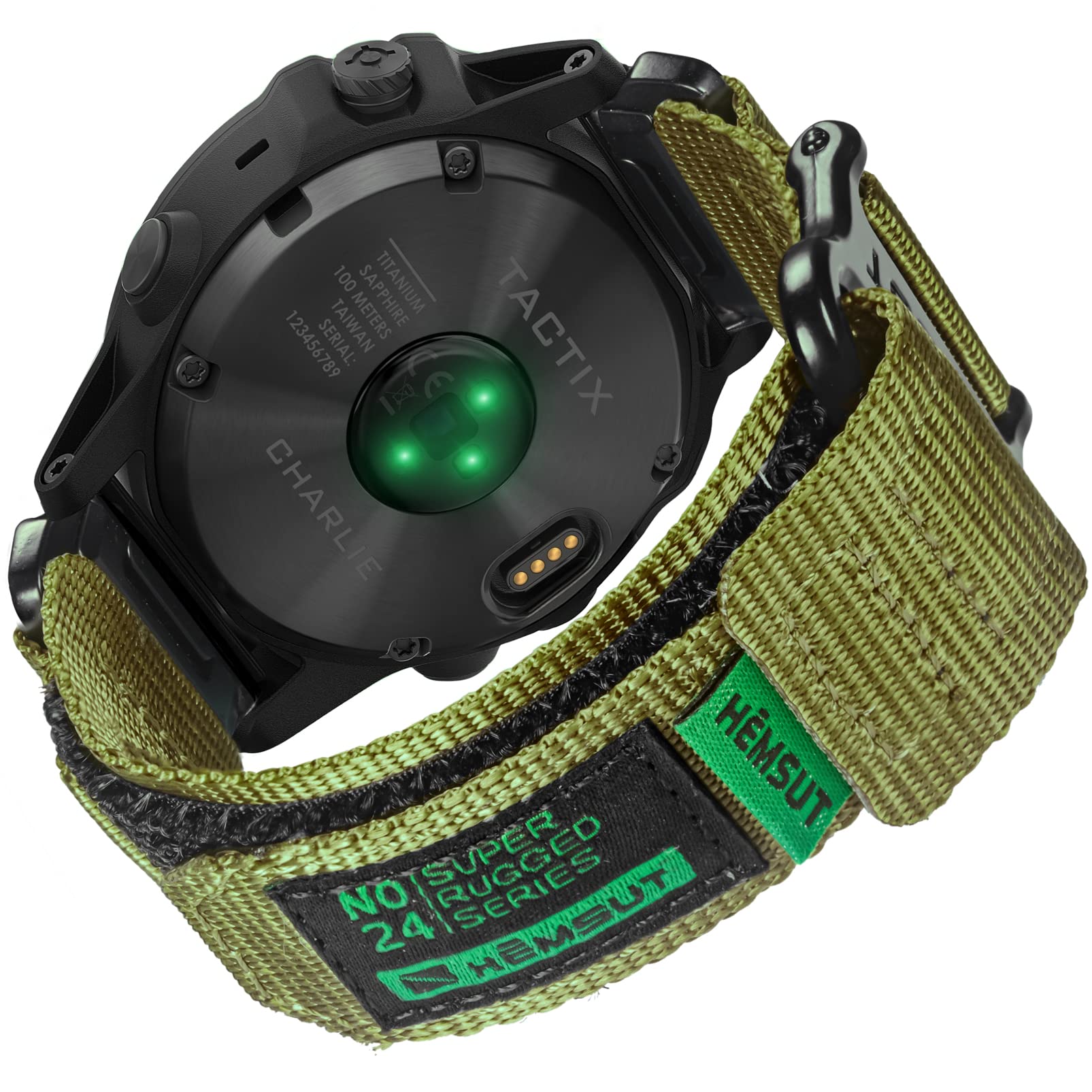 [torbollo] ガーミンベルト 22MMナイロン運動競技周波数帯域 F・・nix 8 AMOLED 47粍，Garmin Fenix 7 Solar/7 Sapphire Solar，EPIX 2，Fenix 5/5 Plus，Instinct，MARQ Expeditionなどに相応う ガーミンのクイック相応うver ガーミ