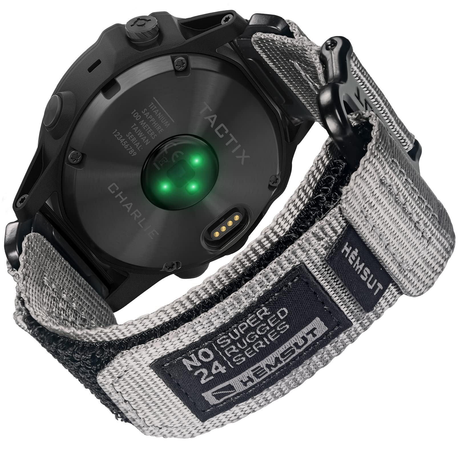 GARMIN ガーミンベルト 26MMナイロン運動競技周波数帯域 Garmin Fenix 5X / Fenix 5X Plus / Fenix 6X / Fenix 6X Pro / Fenix 6X Sapphire / Tactix Delta / Enduroなどに相応う 引き上げる評価された繋ぎ ガーミンのクイック