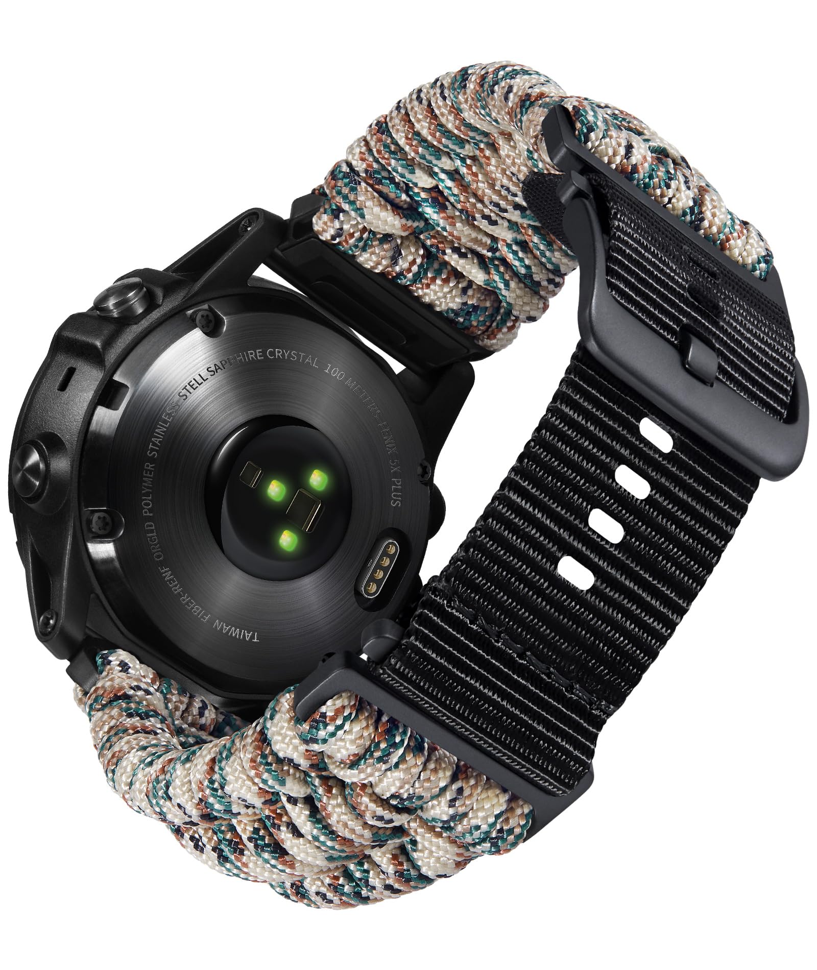 互換性のない ガーミン取り替えっこ三尺帯20粍 22粍 26粍 互換性のないGARMIN ウォッチナイロンスポーツバンド 耐久性の止ん事無い編み込み 550 パラコード スマートウォッチバンド 軍事風 互?Fenix/互?Tactix/互