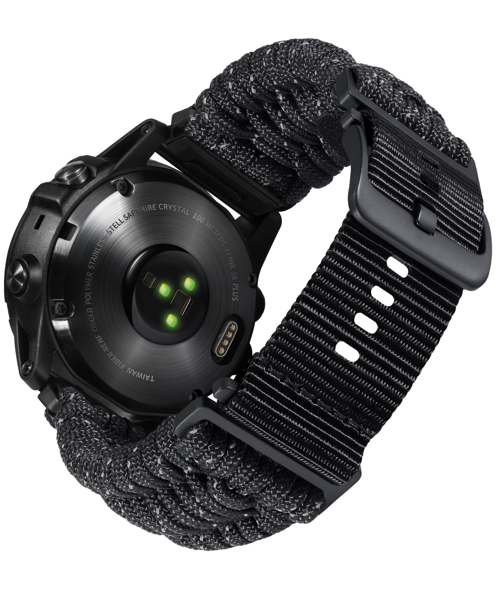 コンパチブル ガーミン交換ベルト20mm 22mm 26mm コンパチブルGARMIN ウォッチナイロンスポーツバンド 耐久性の高い編み込み 550 パラコード スマートウォッチバンド 軍事風 互?Fenix/互?Tactix/互