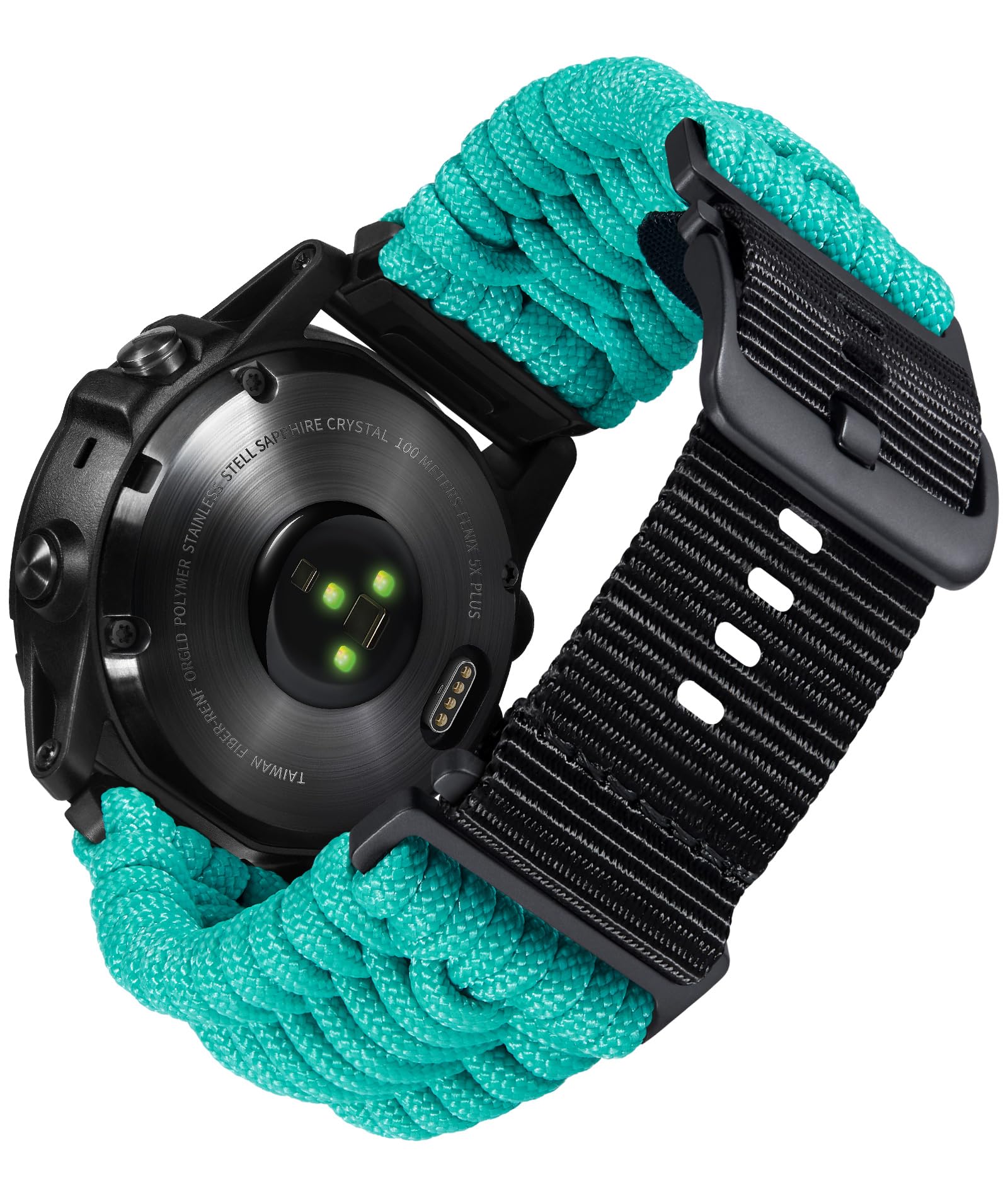 互換性のない ガーミン取り替えっこ三尺帯20粍 22粍 26粍 互換性のないGARMIN ウォッチナイロンスポーツバンド 耐久性の止ん事無い編み込み 550 パラコード スマートウォッチバンド 軍事風 互?Fenix/互?Tactix/互