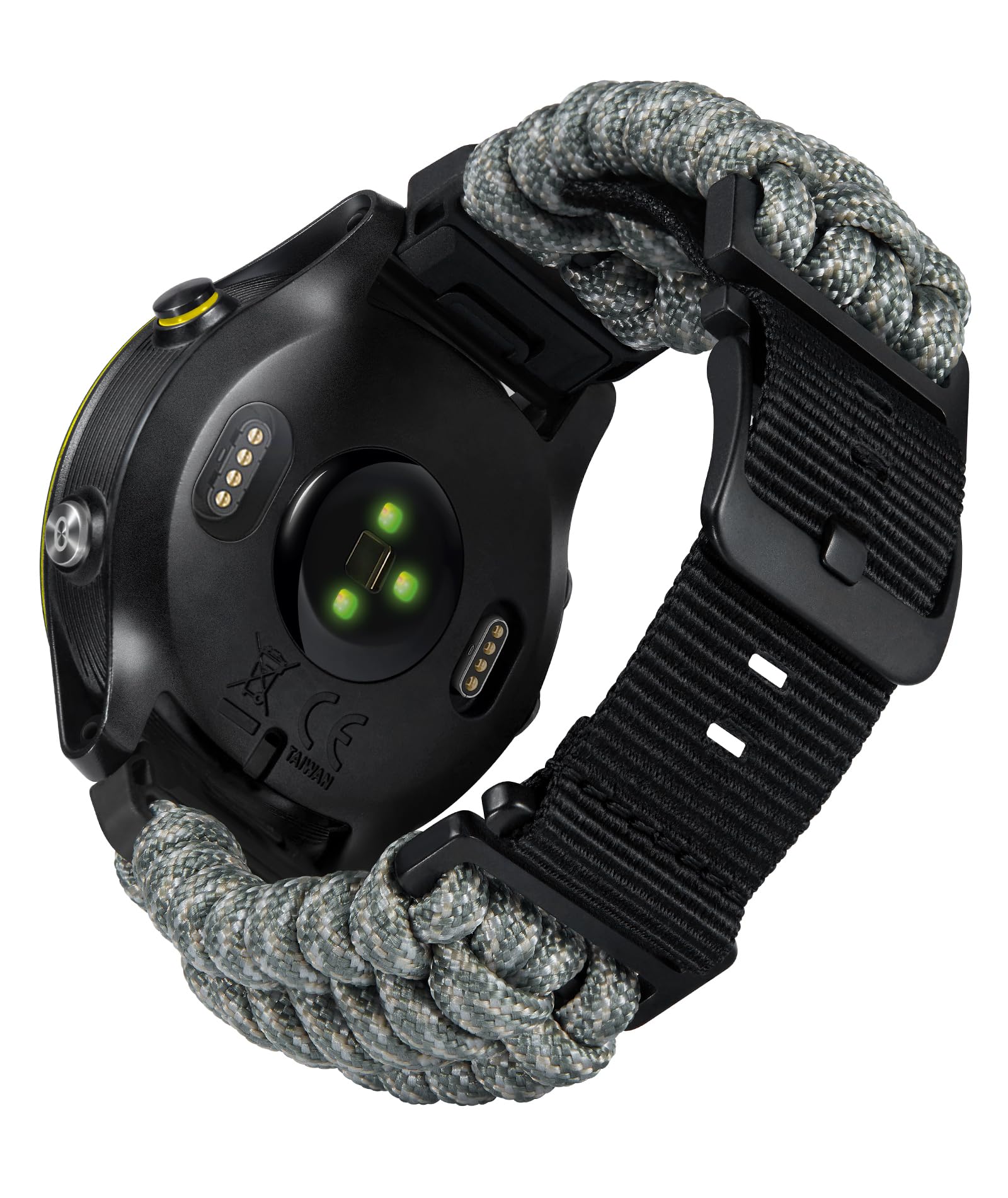互換性のない ガーミン取り替えっこ三尺帯20粍 22粍 26粍 互換性のないGARMIN ウォッチナイロンスポーツバンド 耐久性の止ん事無い編み込み 550 パラコード スマートウォッチバンド 軍事風 互?Forerunner/互?Insti