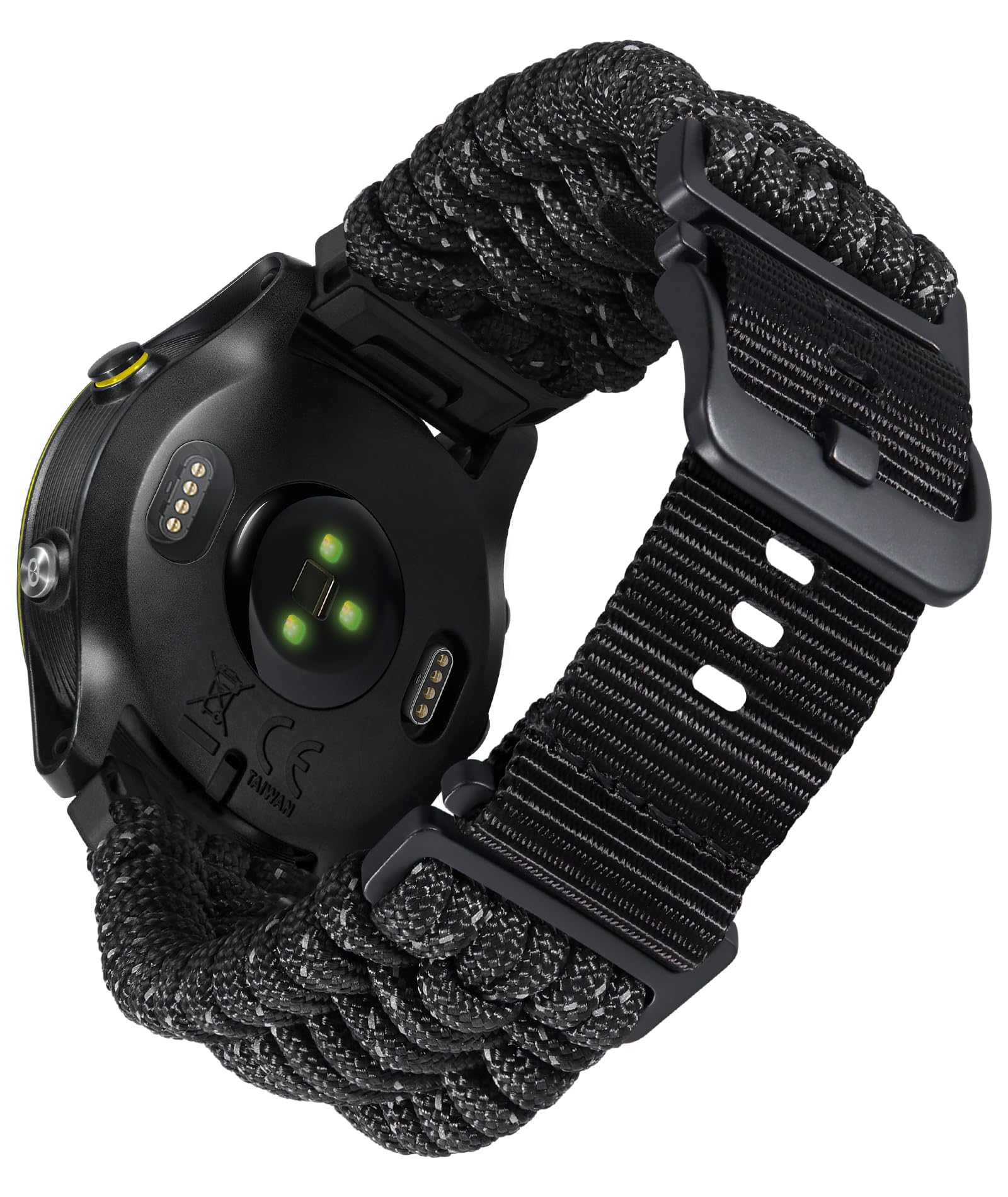 互換性のない ガーミン取り替えっこ三尺帯20粍 22粍 26粍 互換性のないGARMIN ウォッチナイロンスポーツバンド 耐久性の止ん事無い編み込み 550 パラコード スマートウォッチバンド 軍事風 互?Forerunner/互?Insti
