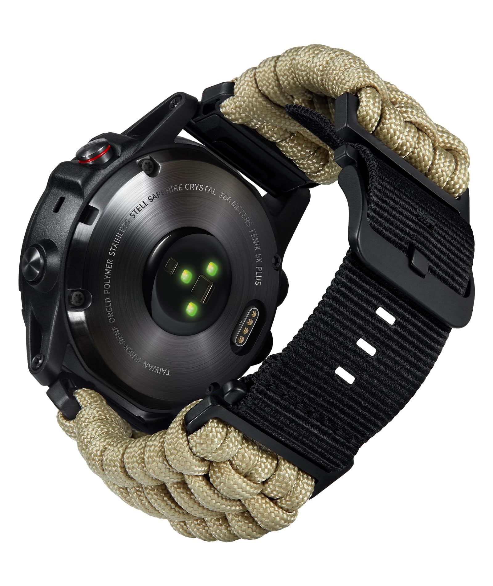 互換性のある ガーミン取り替えっこ胴締め20粍 22粍 26粍 互換性のあるGARMIN ウォッチナイロンスポーツバンド 耐久性の止ん事無い編み込み 550 パラコード スマートウォッチバンド 軍事風 互?Fenix/互?Tactix/互