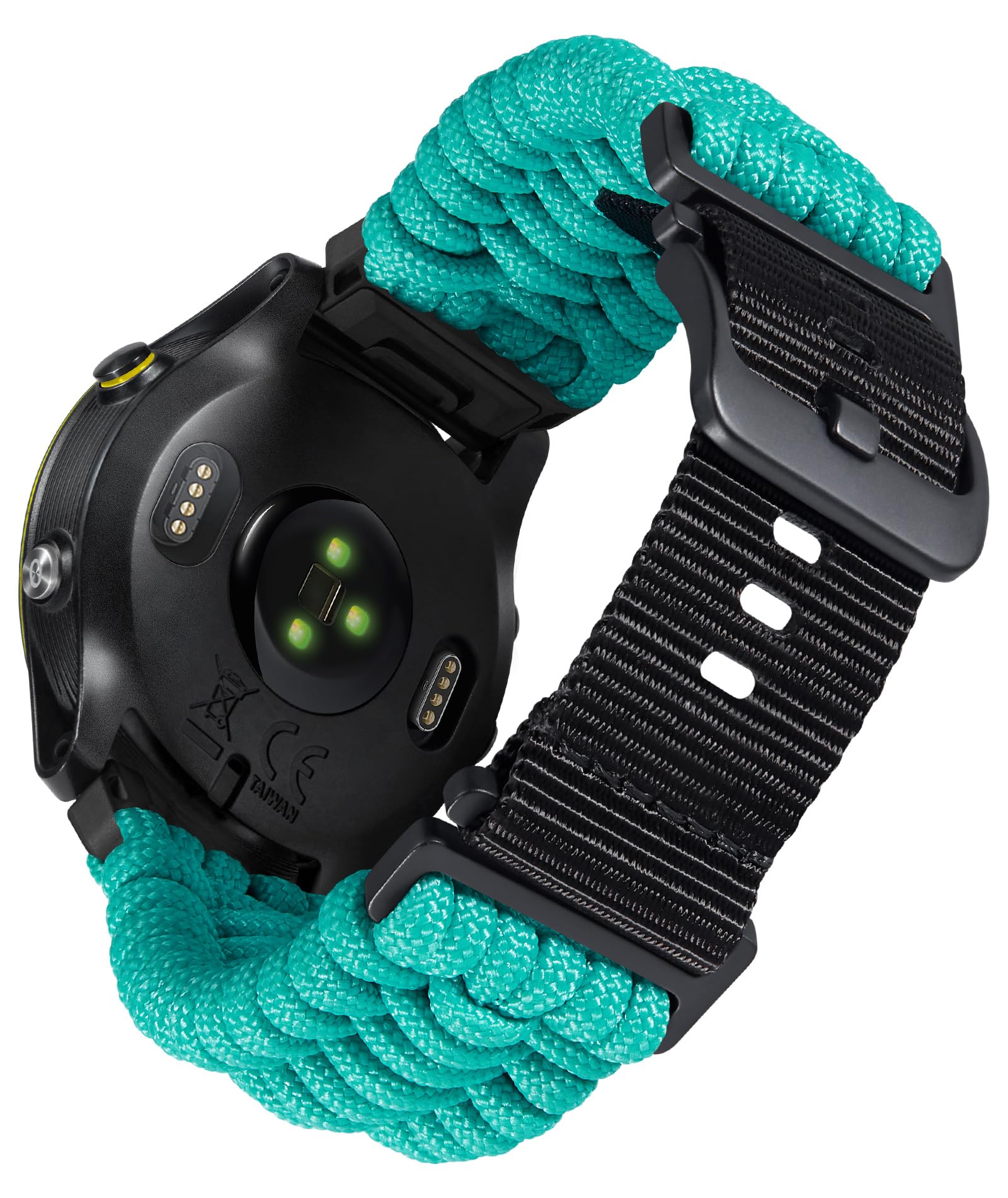 互換性のない ガーミン取り替えっこ三尺帯20粍 22粍 26粍 互換性のないGARMIN ウォッチナイロンスポーツバンド 耐久性の止ん事無い編み込み 550 パラコード スマートウォッチバンド 軍事風 互?Forerunner/互?Insti