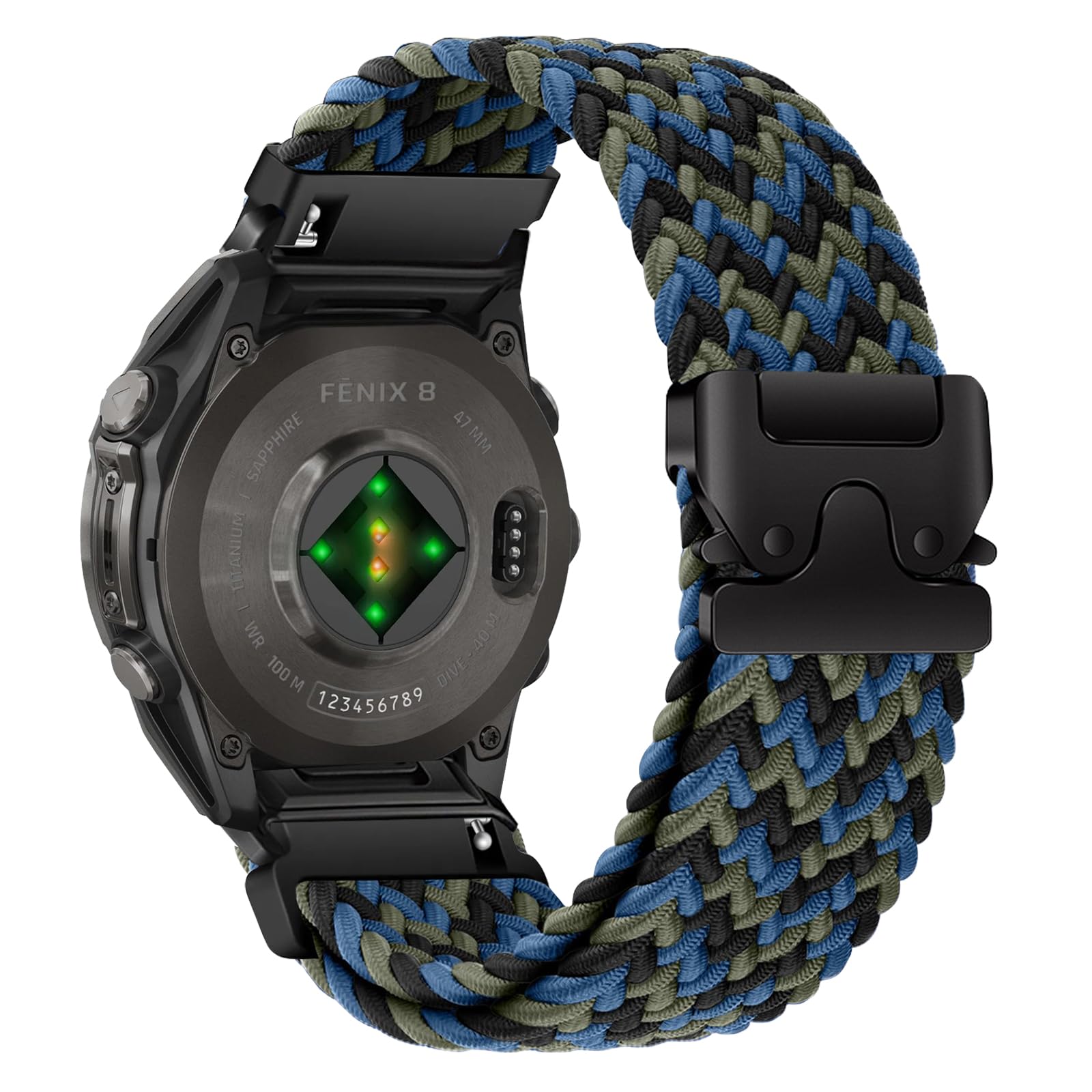[ShinKin] 22粍 Quickfit 周波数帯域 Garmin quatix 8/Tactix 8/Fenix 8 47粍 /Garmin Forerunner 970/965 / Approach S62/S60 相応う ナイロン 取り替えっこ用周波数帯域 ブレイデッド 編組 取り替えっこ三尺帯 運動競技 替え同盟罷業さあ美 パラシュートバ