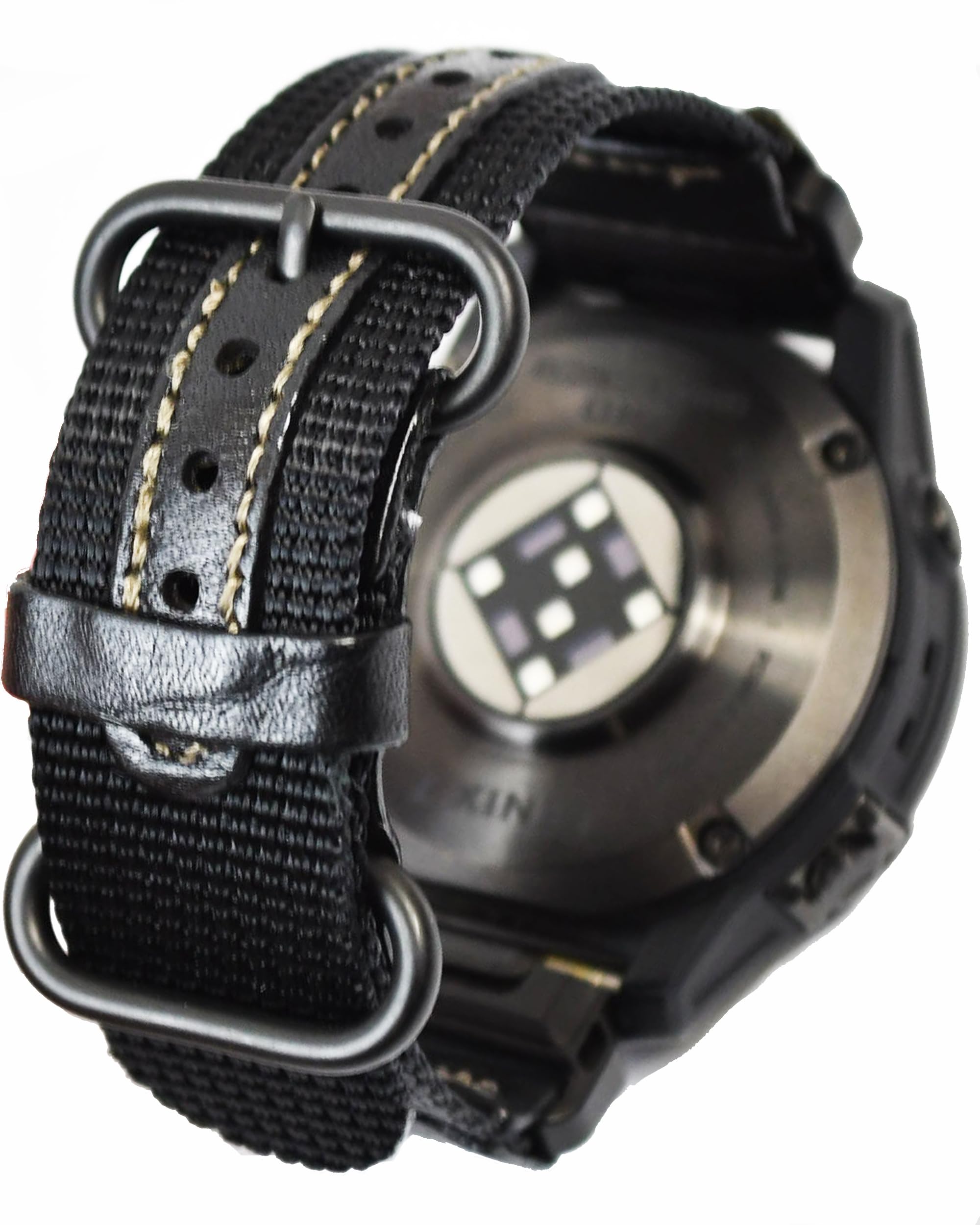 コデル atelierCODEL ガーミン garmin 三尺帯 取り替えっこ ダンス楽隊 目覚ましいの着け気味合いを追いもとめる ナイロン なめし革 日本製 (黒いこと, 引っ敷き幅26粍)