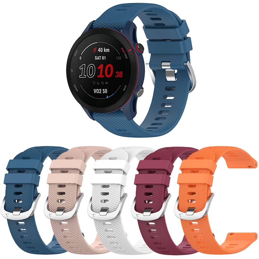 対応Garmin Forerunner 255S/255S music/Venu 2S/vivoactive 4S バンド 18mmベルト対応 通気性ベルト 柔軟なシリコン 簡単取付 調節可能 軽量 Huawei Honor S1 男女通用 耐久性 防水防汗（ネイビー+ライトピンク+ホ