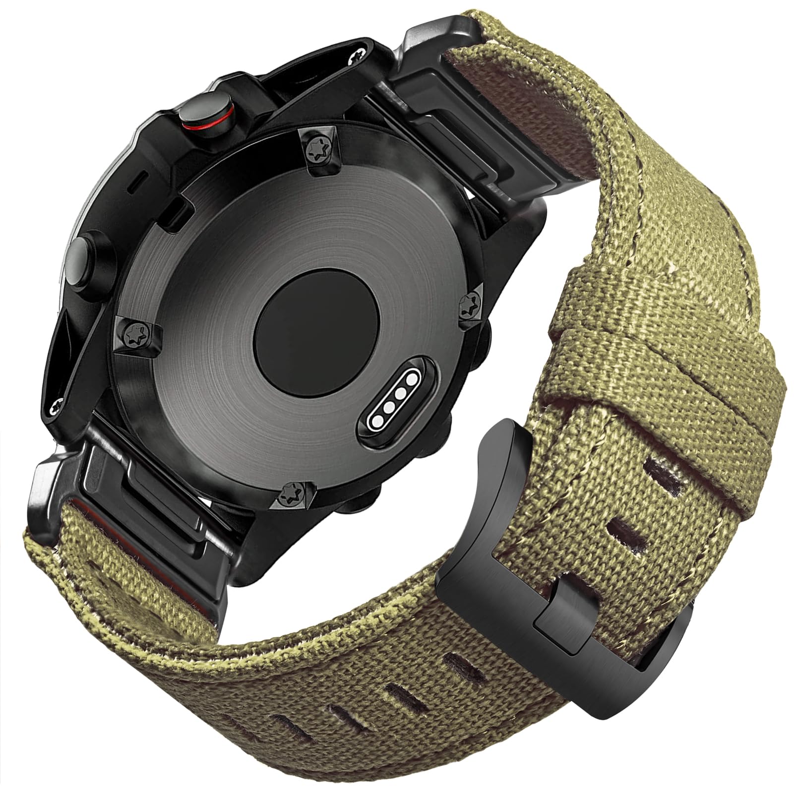 [torbollo] ガーミンキャンバスバンド 26MM Garmin Fenix 7X Sapphire Solar/F・・nix 7X Pro/Fenix 7X Solar/Garmin Fenix 5X / Fenix 5X Plus/Fenix 6X / Fenix 6X Pro/Fenix 6X Sapphire/Tactix 7 Proなどに相応う